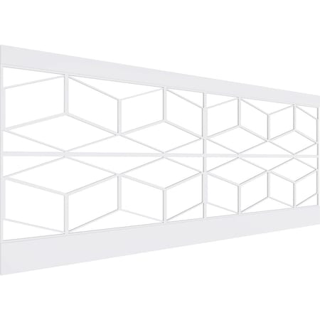 Ekena Millwork 40"H x 94 1/2"W Pueblo PVC Wainscot Paneling Kit WPK40X94PBL